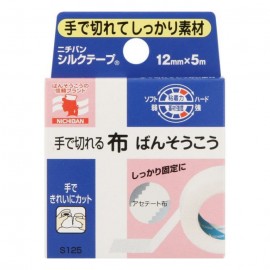 [니치반]손으로 끊어지는 실크 반창고 12mmx5m (1개)