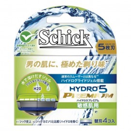 [쉬크]하이드로 5 프리미엄 민감성 피부용 면도날 (4개)