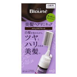 [카오]BLAUNE 헤어 매니큐어 백발용 빗부착 내츄럴 블랙 (1세트)