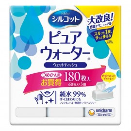 [유니참]시루콧토 퓨어 워터 웨트 티슈 리필용 (15장)