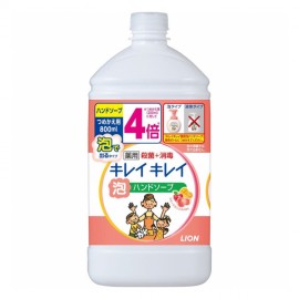 [라이온]키레이키레이 버블 핸드 비누 과일 리필 대형 (800ml)