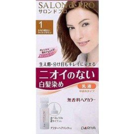 [다리야]살롱드프로 무향료 헤어 칼라조 물들여 유액 1 꽤 밝은 라이트 브라운 (1세트)
