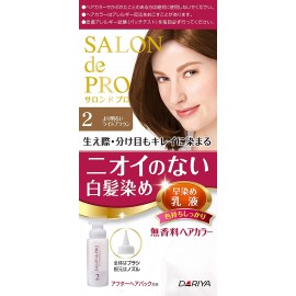 [다리야]살롱드프로 무향료 헤어 칼라조 물들여 유액 2 보다 밝은 라이트 브라운 (1세트)