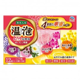 [아스제약]온포 토로리 탄산탕 카미츠 꽃향 4종 (45g x 12정)