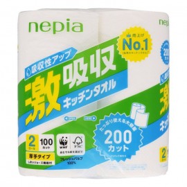 [네피아]격 흡수 키친 타올 (100장 x 2개)