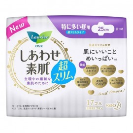 [카오]로리에 시아와세 초슬림 특히 많은날 날개형 25cm (17장)