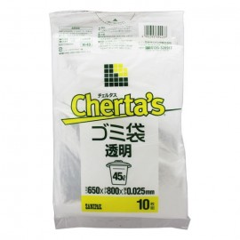 [일본 사니팟쿠]체루타스 쓰레기 봉투 0.025MM 투명 (10장)
