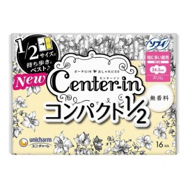 [유니참]센터 인 컴팩트 1/2 무향료 특히 많은 낮용 (16장)