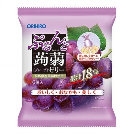 [오리히로]짜먹는 곤약젤리 파우치 포도 (6개)