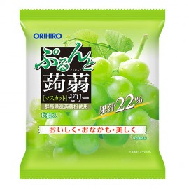 [오리히로]짜먹는 곤약젤리 파우치 청포도 (6개)