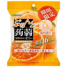 [오리히로]짜먹는 곤약젤리 곤약 젤리 새로운 파우치 귤 (20g x 6개)