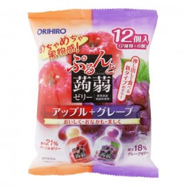 [오리히로]짜먹는 곤약젤리 파우치 두가지맛 사과&포도 (12개)