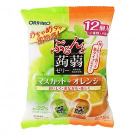 [오리히로]짜먹는 곤약젤리 파우치 마스카토+오렌지 (12개입)