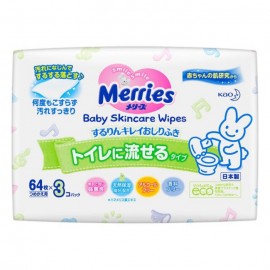 [카오]메리즈하는 사과 깨끗하게 엉덩이 머위 화장실에 흘려 유형 리필용 (64장 x 3개팩)