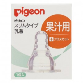 [피죤]슬림 타입 과즙 용 젖꼭지(크로스 컷) (1개)