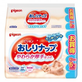 [피죤]엉덩이 스냅 부드러운 두꺼운 마무리 포장 바꿔 용 (80매 X 6팩)