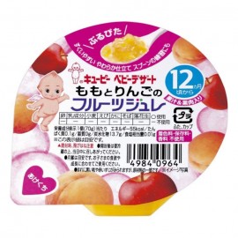 [큐피]복숭아와 사과 과일 젤리 (70g)