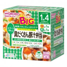 [와코도]BIG 사이즈의 영양 마르쉐 도구이다 가득한 돼지 고기 된장국 도시락 (1세트)