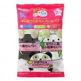 [와코도]아기 간식 + CA 버라이어티 팩 처음 센베이&퍼프 (8봉)